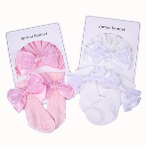 Offre Spéciale enfants bandeau bébé chaussettes <span class=keywords><strong>Turban</strong></span> ensemble bébé fille diamant fil pull chapeau nouveau-né <span class=keywords><strong>Turban</strong></span> - Product Image 1