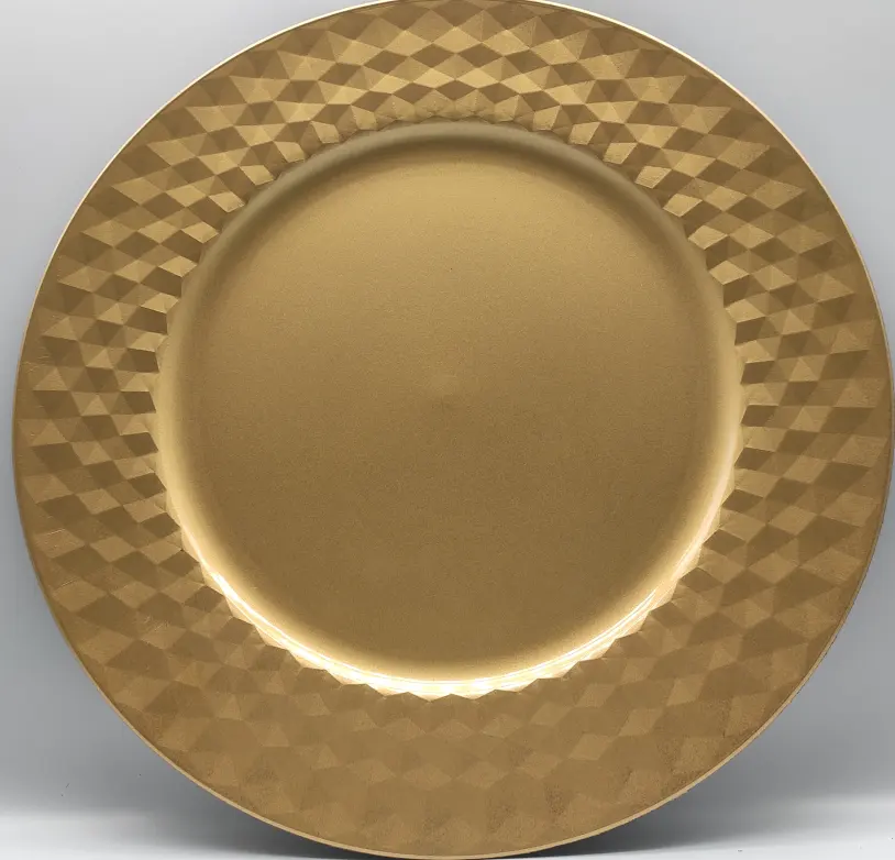 Carregador JH05910014 elegante baratos plates13 "Placas de Carregador de Ouro Plástico redondo