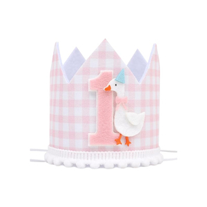 Thème d'oie anniversaire glands bannière bébé casquette 1er anniversaire <span class=keywords><strong>fête</strong></span> <span class=keywords><strong>décoration</strong></span> fournitures bébé chaise haute bruant - Product Image 5