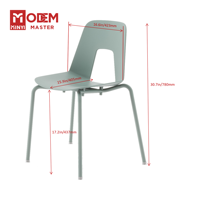 Chaises d'école empilables en plastique MINYI BLITZ, design moderne et intelligent pour les universités