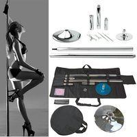 Tubo de acero de 45mm para ejercicio físico, tubo de baile en barra giratorio para principiantes, aficionados profesionales-OEM personalizable