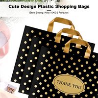 CTCX sac à provisions à poignée en plastique noir personnalisé sacs à main découpés en plastique HDPE sacs en plastique avec votre logo poignée sacs de transport