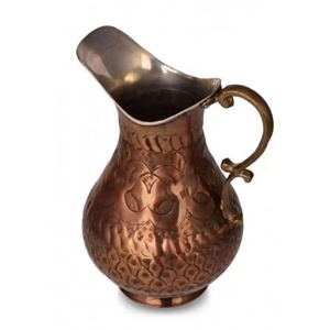 Carafe en cuivre en Relief de Style Ottoman pour Service de boissons, couleur oxyde Surahi - Product Image 3