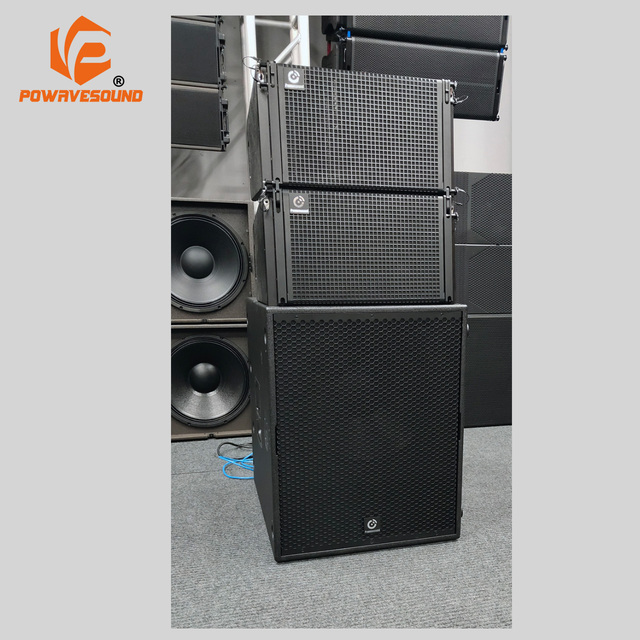 2.1 Setup Active Line Array Audio System Build in Powavesound Amplifier Module Active Subwoofer + Passive Line Array Speaker