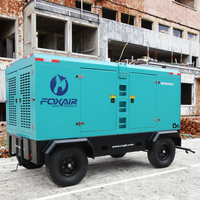 Compresseur diesel mobile Yuchai 259KW, 900 CFM, 17 bar, 25m3/min, compresseurs industriels