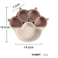 Ensemble de vaisselle en silicone écologique sans BPA pour enfants, bol à ventouse coloré avec assiette pour tout-petits et cuillère mignonne, vaisselle pour bébé
