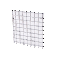 Diffuseur de carreaux d'œufs portable, 600mm X 600mm, avec ventilation de cage, noir, panneaux lumineux