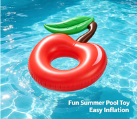 Bouée de natation gonflable en PVC en forme de cerise, flotteur de piscine en forme de fruit, tube de natation gonflable pour l'été, la plage et les fêtes au bord de la piscine