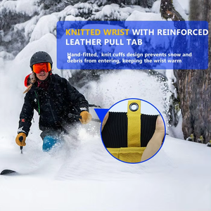 Meilleurs gants de ski et de snowboard pour enfants et hommes, doublure en cuir de porc sublimé pour temps froid - Product Image 2