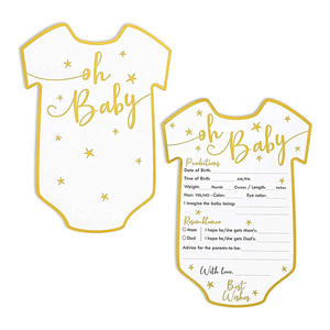 Tarjetas <span class=keywords><strong>de</strong></span> juego <span class=keywords><strong>de</strong></span> papel para Baby Shower, láminas doradas, cartas <span class=keywords><strong>de</strong></span> predicción y consejos para bebé, pantalla <span class=keywords><strong>de</strong></span> género Neutral para niña y niño - Product Image 1