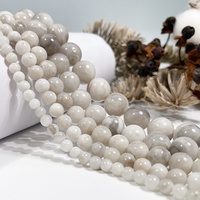 Perles en pierre d'agate Crazy Lace blanche naturelle en gros, 4mm-12mm, pour la fabrication de bijoux et les créations artisanales DIY