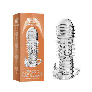 Lupo Fang a forma di Dildo liquido forte vibrazione del <span class=keywords><strong>pene</strong></span> manica del <span class=keywords><strong>pene</strong></span> massaggiatore vibratore guaina indossabile guaina per la stimolazione del <span class=keywords><strong>pene</strong></span> - Product Image 3