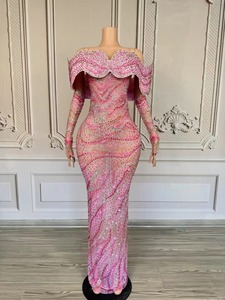 Robes <span class=keywords><strong>de</strong></span> Soirée Sans Bretelles Bal Cristal Coupe A-Line Longueur Ras du Sol pour Banquet Femme Remise <span class=keywords><strong>de</strong></span> Diplôme <span class=keywords><strong>Mariage</strong></span> Soirée Vintage Sexy - Product Image 2
