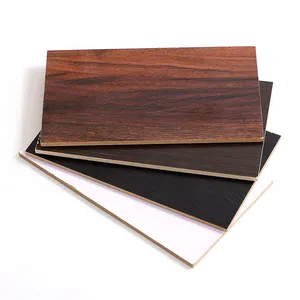 3mm Hmr Mdf/melamine Laminated Water-proof White Wood Grain Color Melamine Mdf For Furniture