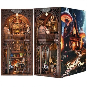 Casetta <span class=keywords><strong>in</strong></span> Legno Fai-da-Te di Zhu Yi, Modello di Casa delle Fate, Giocattolo da Costruire a Mano, Fermalibri Decorativo, Idea <span class=keywords><strong>Regalo</strong></span> - Product Image 1