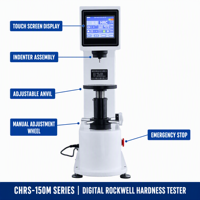 Testeur de dureté Rockwell à écran tactile CHRS-150M, stockage automatique des données, USB, 220V, garantie 1 an, pour le contrôle qualité industriel