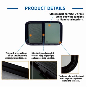 Fenêtres coulissantes gauche et droite Tianze RV pour camping, en alliage d'aluminium, verre trempé, étanches, taille personnalisable 600*300mm - Product Image 4