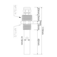 Capteur de conductivité de l'eau 4-20mA, capteur TDS EC, sortie RS485, 0-20uS/cm, acier inoxydable, IP68, OEM pour eau pure