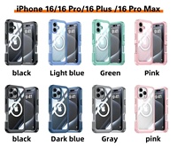 Nouvelle coque de téléphone transparente à 360 degrés avec protection d'écran intégrée, anti-chute, anti-poussière, antichoc pour iPhone 16 Pro Max