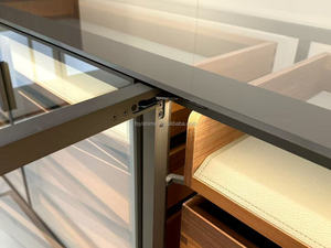 Tủ quần áo đảo với ngăn kéo tủ trưng bày hiện đại tối giản sang trọng nhôm kính dẫn ánh sáng cho nội thất phòng ngủ - Product Image 6