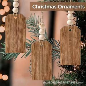 Simple Wooden Hanging <b>Tags</b> Rectangle Solid Wood Craft Decor Indoor <b>Gift</b> Ornament Retro Color Environmentally Friendly - Product Image 3