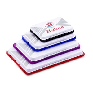 <span class=keywords><strong>Tampon</strong></span> <span class=keywords><strong>encreur</strong></span> à séchage rapide multicolore Encre éponge à base d'eau dans une boîte en fer-blanc carrée à rabat portable pour le bureau - Product Image 5