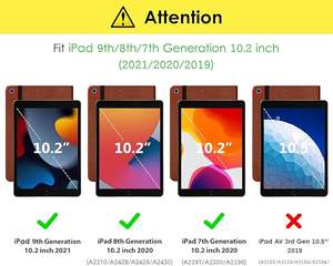 Étui de 10.2 pouces <span class=keywords><strong>pour</strong></span> <span class=keywords><strong>iPad</strong></span> 9e/8e/7e génération 2021-2019, étui portefeuille d'affaires en cuir de qualité supérieure avec porte-crayon <span class=keywords><strong>Apple</strong></span> - Product Image 2