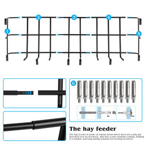 Équipement agricole Mangeoire à <span class=keywords><strong>foin</strong></span> en métal Élevage de bétail Montage mural Bovins <span class=keywords><strong>Mouton</strong></span> Cheval Râtelier à <span class=keywords><strong>foin</strong></span> - Product Image 3