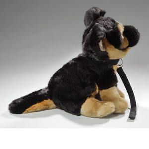 Realistische Pluizig Bont Dier Puppy Kid Begeleiden Buddy Home Decoratieve Zwarte En Bruine Zittende Duitse Herder Hond Knuffel - Product Image 3