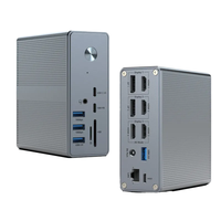 Station d'accueil pour quatre moniteurs avec DisplayLink Thunderbolt 4/3 18-en-1, chargeur 120W, en alliage d'aluminium, en stock