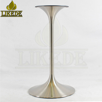 SS # Base de table en acier inoxydable 304 brossé, style trompette/tulipe, pour bar, café, salle à manger, bistrot, bière, conférence