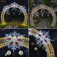 Guirlande lumineuse LED flocon de neige IP65 étanche en PVC pour décoration de Noël avec ornements suspendus pour événements extérieurs et aménagement paysager