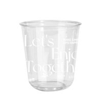 Gobelets en plastique PET épais transparents en gros, avec logo personnalisé imprimé en sérigraphie/offset, 5+ options de couvercles pour boissons froides commerciales