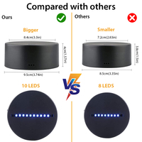 Support de Veilleuse LED 3D à Illusion Optique en Bois, Contrôle Tactile RGB Personnalisé, USB, Base en Acrylique Lumineuse à Fente pour DIY