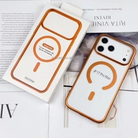 Coque de téléphone de charge sans fil semi-transparente pour iphone 17 Pro Max couverture de téléphone anti-chute respectueuse de la peau