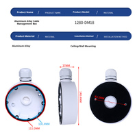 Baril en aluminium 1280-DM18 pour le rangement des câbles, base extérieure étanche pour équipement de caméra de surveillance CCTV