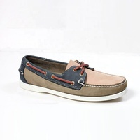 Mocassins bateau intemporels pour hommes en cuir nubuck kaki classique, légers, souples, respirants, confortables, décontractés, toutes saisons