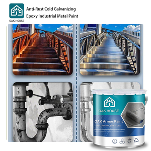 Peinture époxy résistante aux intempéries, argent <span class=keywords><strong>galvanisé</strong></span>, antirouille, revêtement liquide anti-corrosion pour métaux industriels - Product Image 1