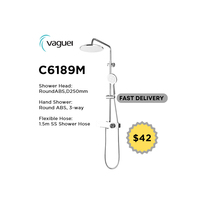Colonne de douche murale en acier inoxydable triple fonction cascade de haute qualité pour salle de bain, vente chaude