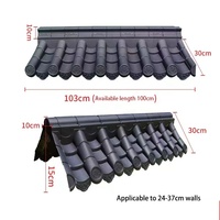 Tejas de Techo Japonesas de Plástico, Material de Construcción Ligero, Tejas de Pared, Láminas para Techos Tradicionales Japoneses Antiguos