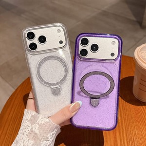 Funda Magnética de Lujo con Cristales IMD y Purpurina para iPhone 17 Air 16 15 Pro Max, con Soporte y Parte Trasera Transparente - Product Image 2