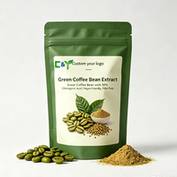 Extrait de grains de café vert pur en poudre, 5%-50% d'acide chlorogénique