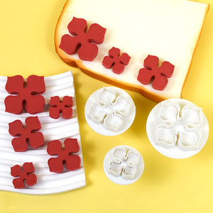 Ensemble de 3 emporte-pièces <span class=keywords><strong>à</strong></span> ressort en forme de fleur pour fondant, moules <span class=keywords><strong>à</strong></span> gâteau en plastique antiadhésifs pour décoration de gâteaux - Product Image 4