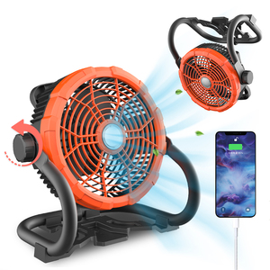 Ngoài trời cắm trại <span class=keywords><strong>Fan</strong></span> Lều xoay USB Quạt điện 15000mAh pin cắm trại quạt năng lượng mặt trời - Product Image 1