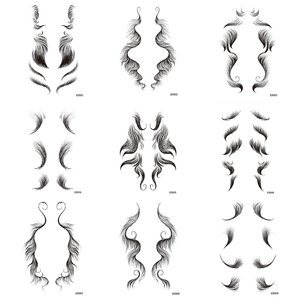 Adesivi per Capelli Rimovibili alla Moda, Stile Europeo e Americano, Tatuaggi Temporanei per Donne e Ragazze - Product Image 2