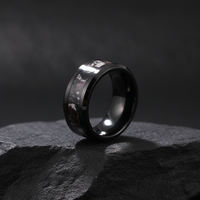 Herren 8mm schwarz Wolfram karbid Camo Ehering Comfort Fit Modischer Tarnring
