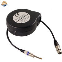 Enrouleur de câble d'alimentation rétractable automatique pour microphone 3,5 m DYH-1606 avec verrouillage automatique