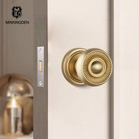 Serrure à bouton en alliage de zinc pour porte en bois, de sécurité, haut de gamme, élégance classique, pour villas, appartements, hôtels et centres commerciaux, style moderne minimaliste de luxe
