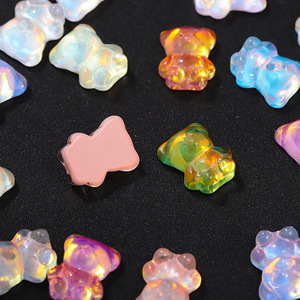 Strass en verre cristal Bobbi Bear 8x10mm à dos plat irisé pour nail art et accessoires de bijouterie DIY - Product Image 3