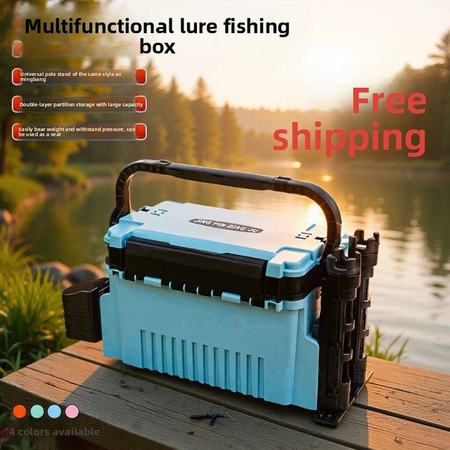 Cross-border Lure Fishing Tackle Box-Multifunctional Portable Rock Sea Fishing Waterproof PP Material Large Capacity Seat